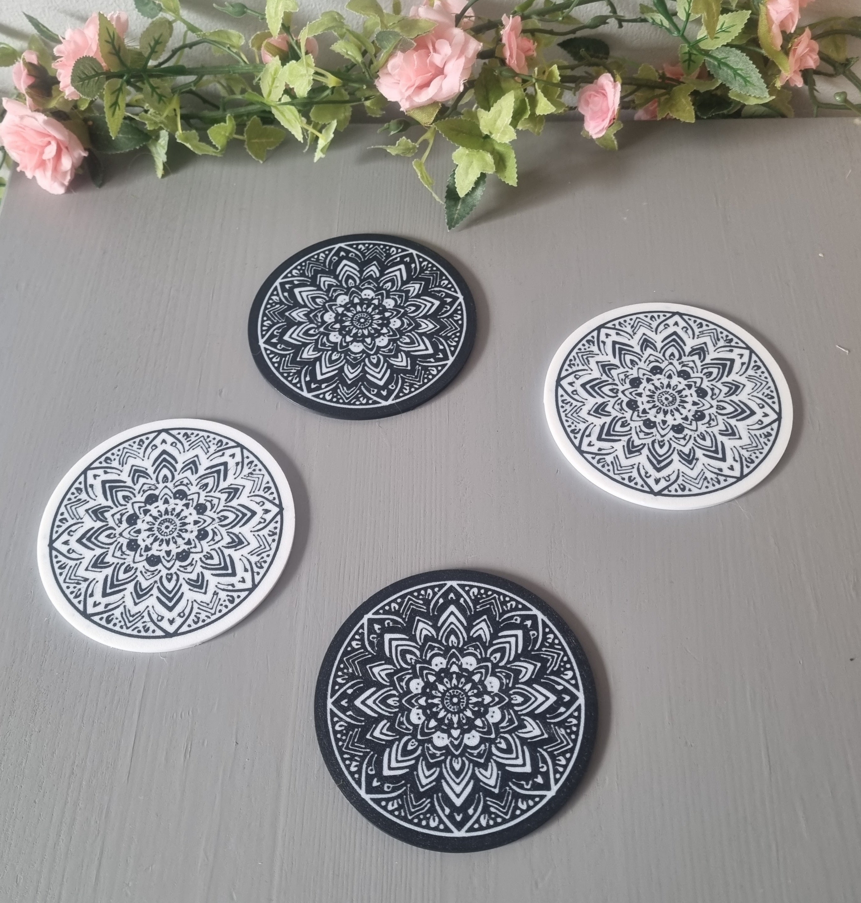 Mandala coasters set of 4