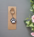 Paw print keyring