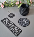 Black floral gift set
