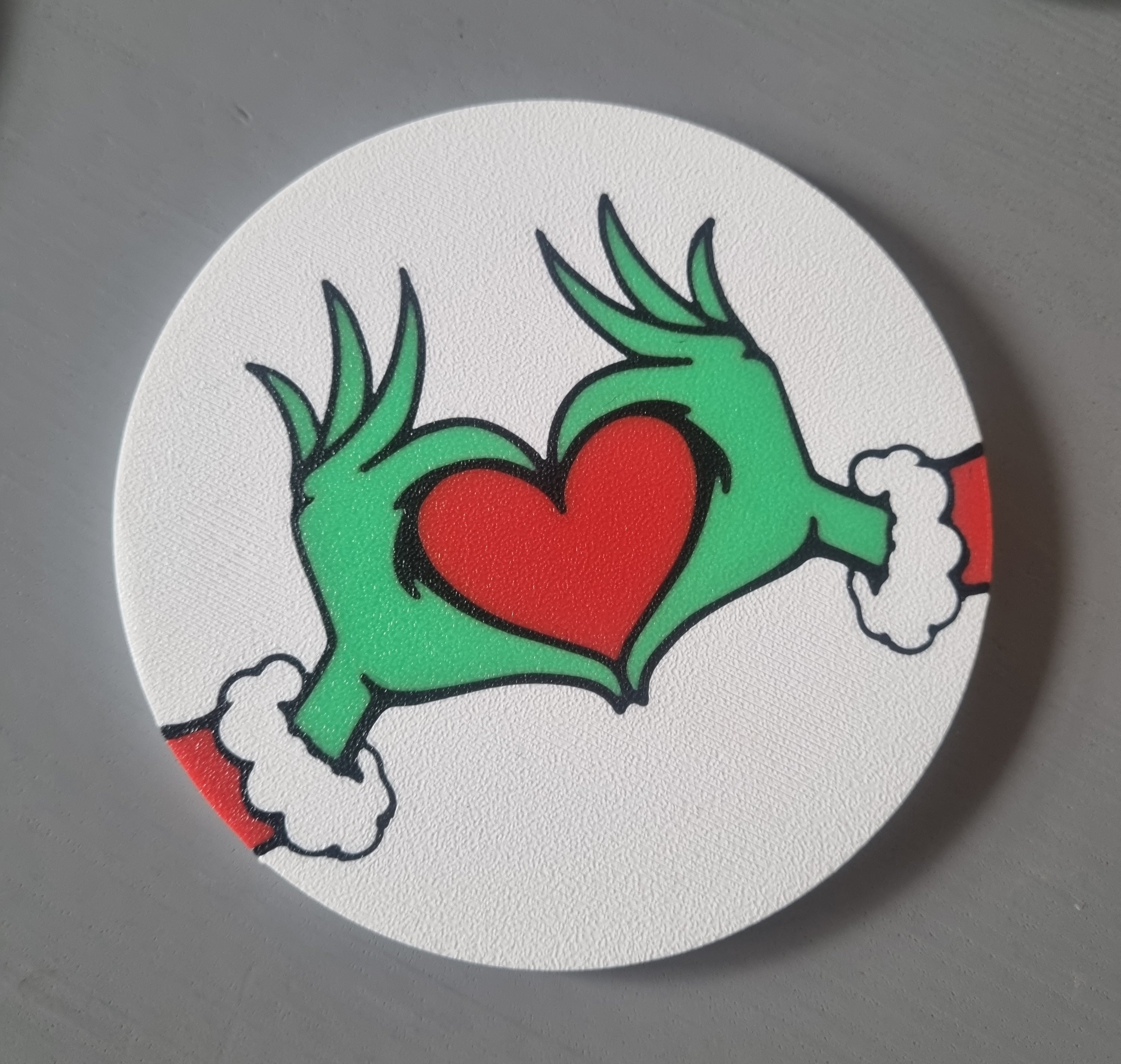 Grinch coasters set of 4