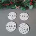 Santa christmas coaster set