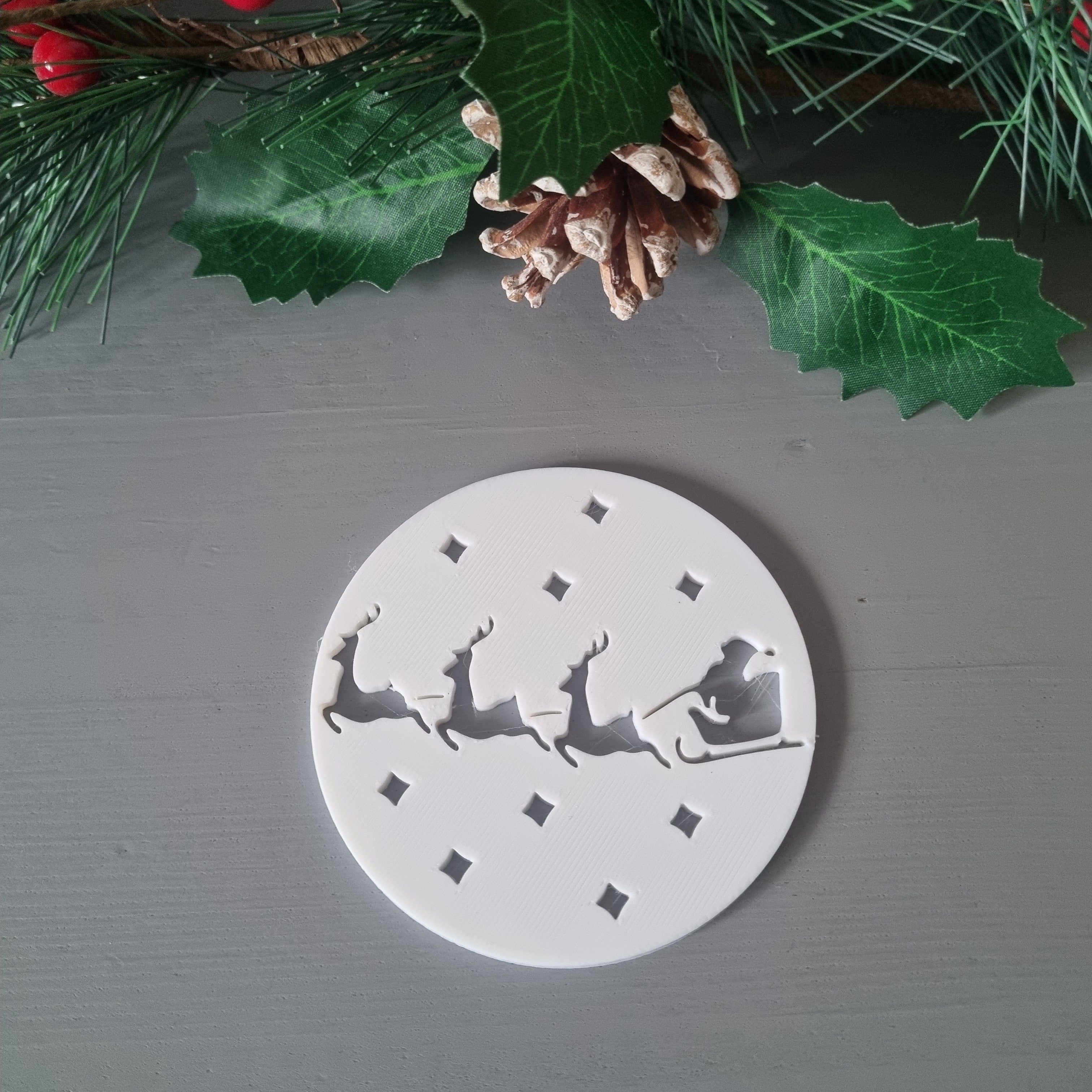 Santa christmas coaster set